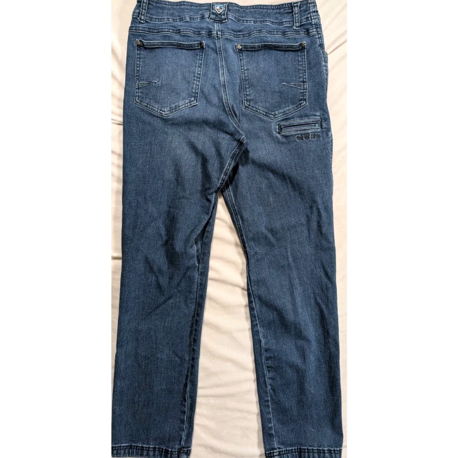 Denime KUHL Denim Jeans Mens 30x30 Indigo Dye Denim Blue Style 5200 Straight 5-Pocket Logo Baggy N/A Size US 34 / EU 50 - 5 Thumbnail