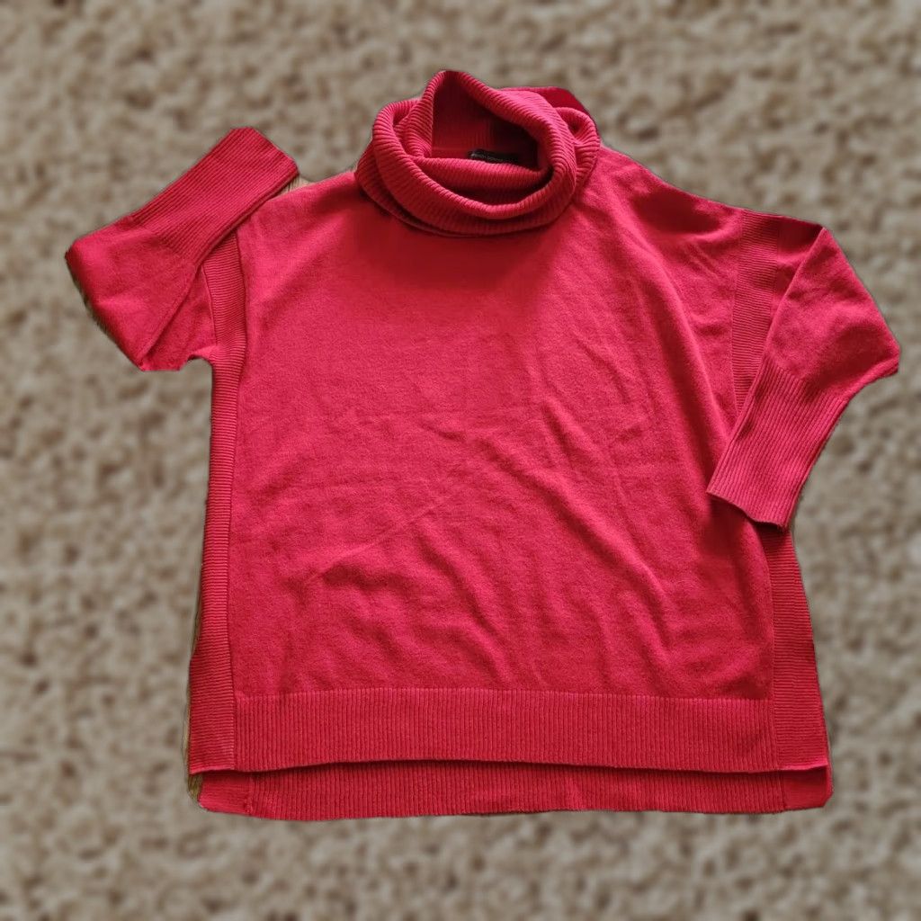 French Connection VINTAGE French Connection Sweater Womens Size 1X Red Turtleneck Long Sleeve Classic Top Size XL / US 12-14 / IT 48-50 - 1 Thumbnail