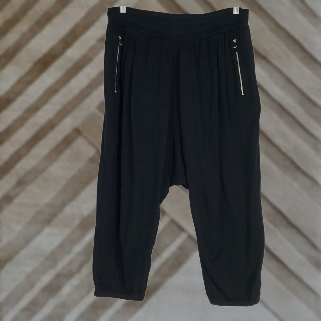 Nike Nike ESC Every Stitch Considered Black Silk Blend Harem Drop Crotch Pants L Size 36" / US 14 / IT 50 - 1 Thumbnail