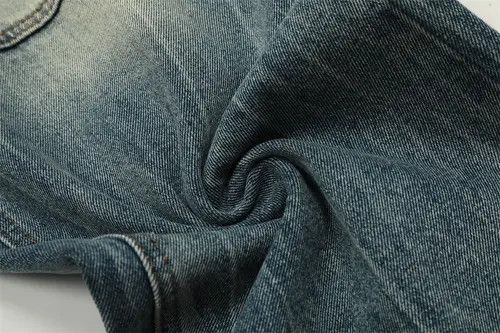 American loose casual washed distressed patchwork work jeans