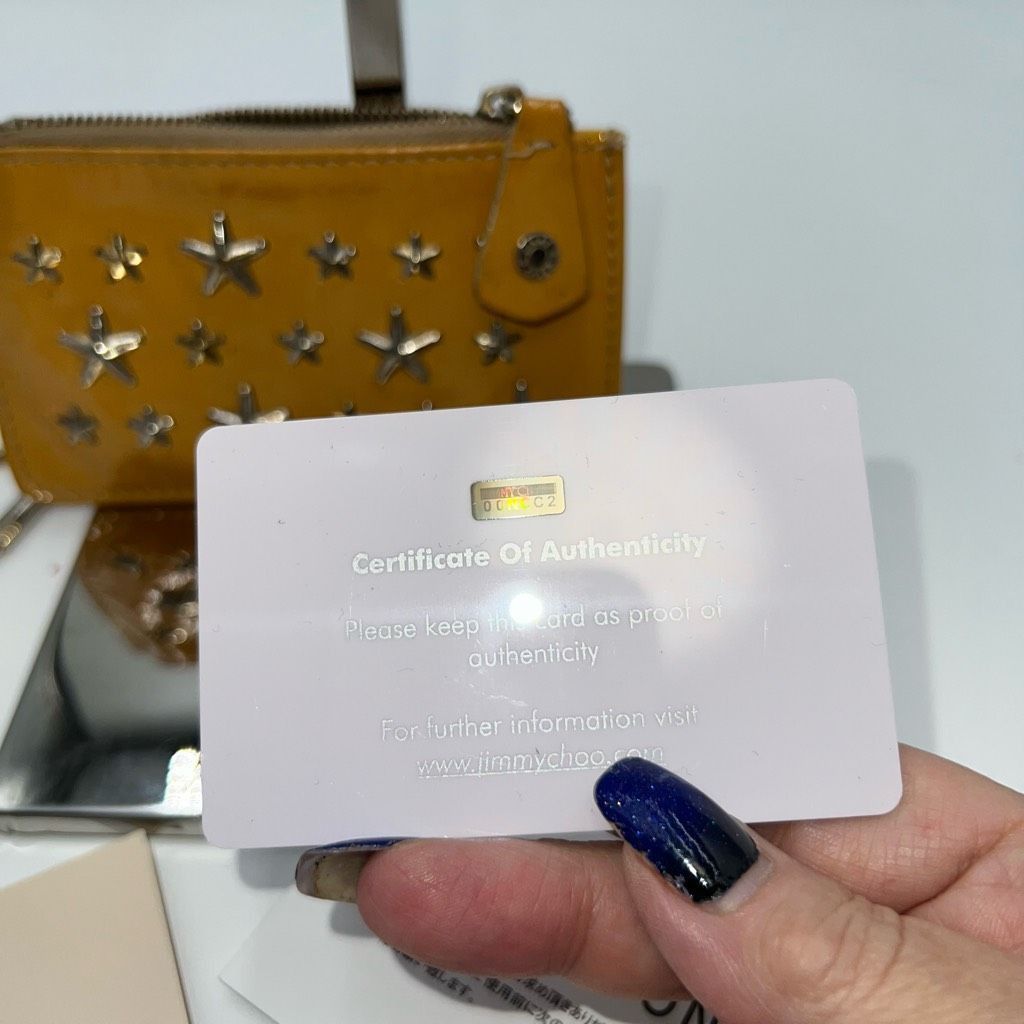 Jimmy Choo Jimmy Choo Full Inclusion Yellow Patent Key Chain Pouch Size ONE SIZE - 7 Thumbnail