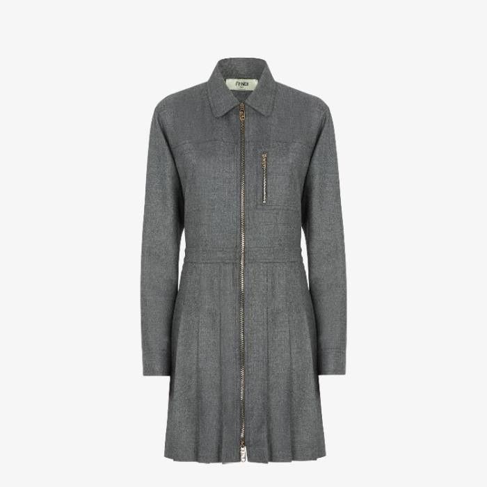Fendi o1s1wg110125 Dress in Black Size L / US 10 / IT 46 - 1 Thumbnail