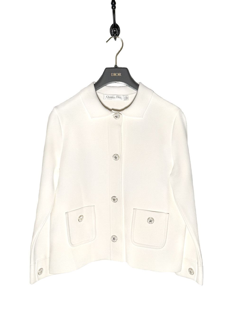 Dior Dior White Technical Mesh Cropped Jacket Size M / US 6-8 / IT 42-44 - 1 Thumbnail