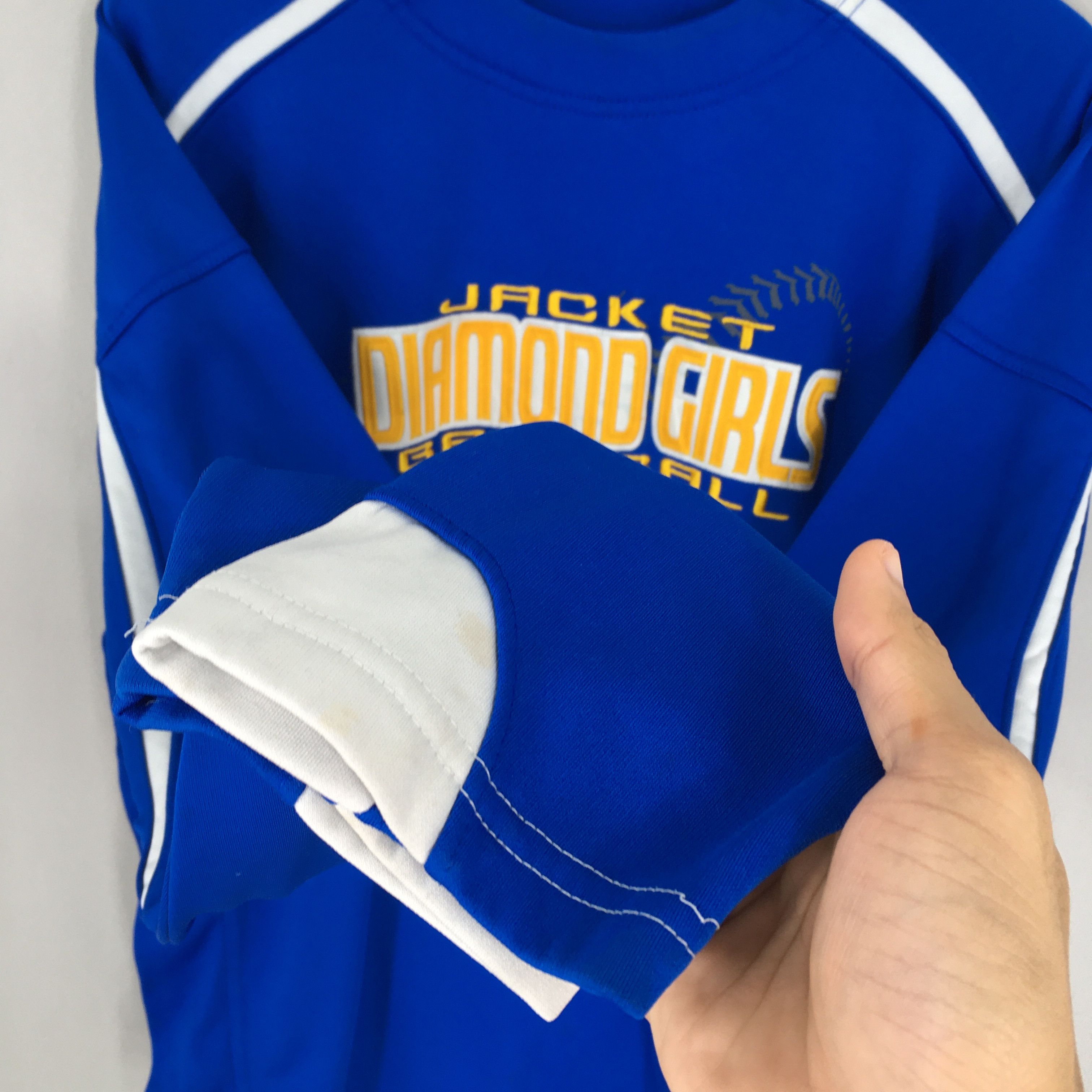 MLB Vintage Diamond Girls Baseball Blue Sweatshirt Large Size US L / EU 52-54 / 3 - 6 Thumbnail