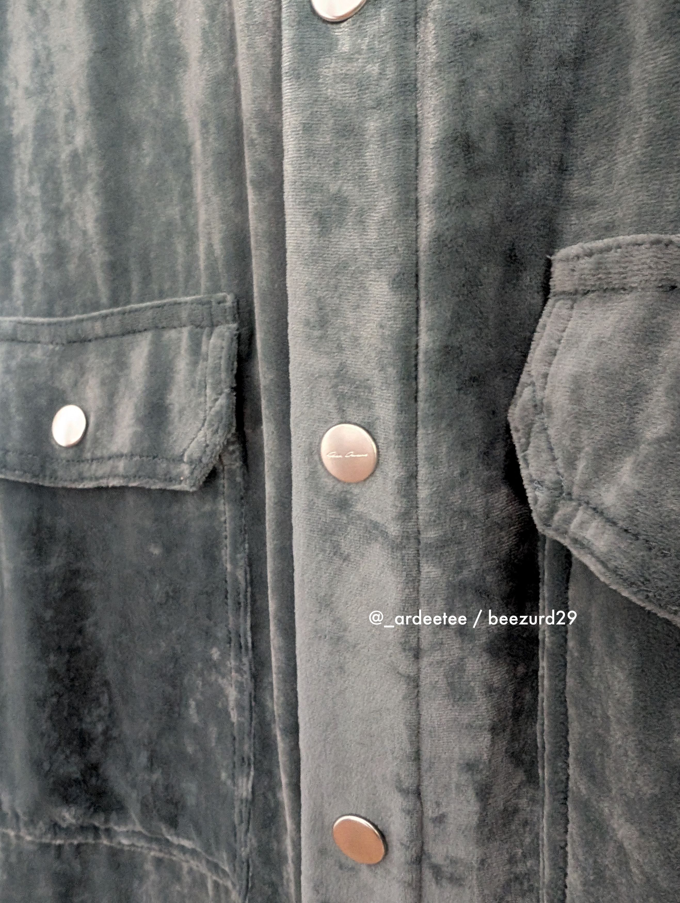 Rick Owens *NEW* VELVET TEAL OUTERSHIRT JACKET FW22 Size US S / EU 44-46 / 1 - 5 Thumbnail