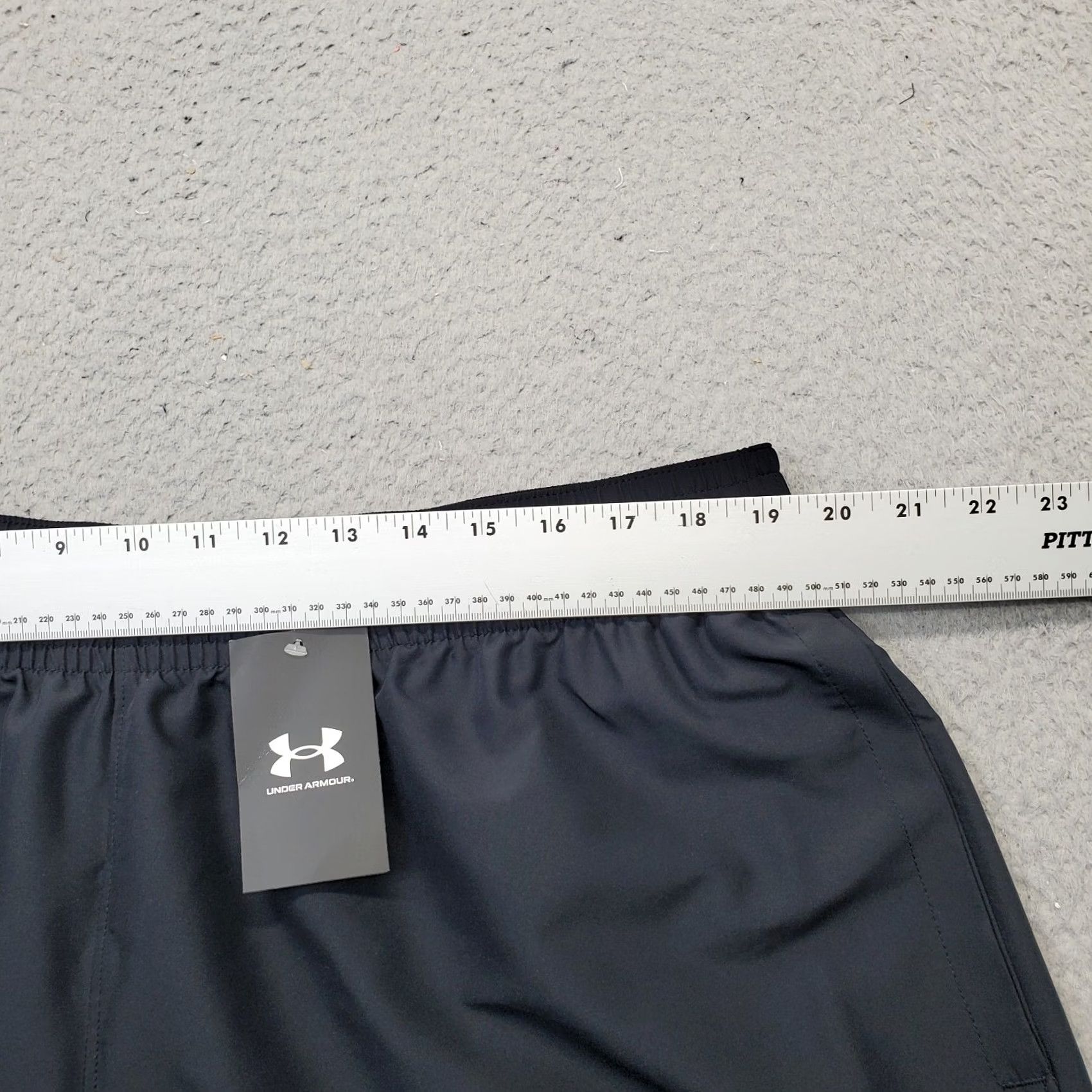 Under Armour Under Armour Mens 2XL Black Tech Woven Wordmark Shorts Slit Elastic Waist Pull On Athletic Casual Shorts Size US 39 - 3 Thumbnail
