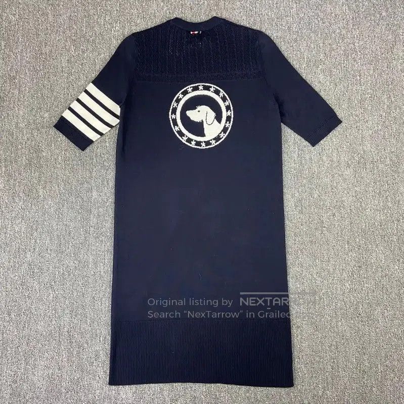 Thom Browne Thom Browne Navy Cotton Dress for Women . Size M / US 6-8 / IT 42-44 - 2 Thumbnail