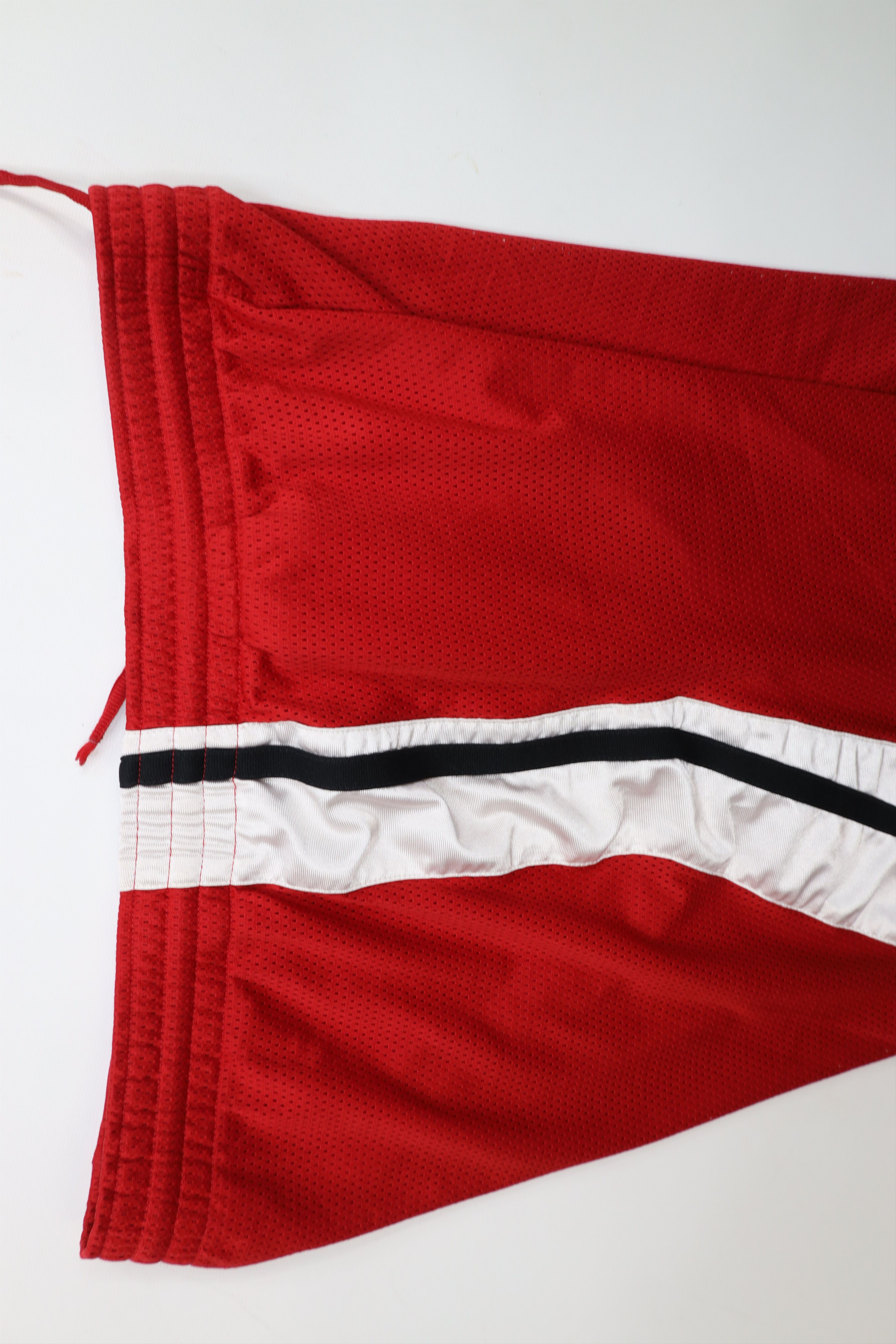 Nike × Vintage Vintage 90s Y2K Nike Scott Mini Swoosh Striped Mesh Shorts Size US 32 / EU 48 - 8 Thumbnail
