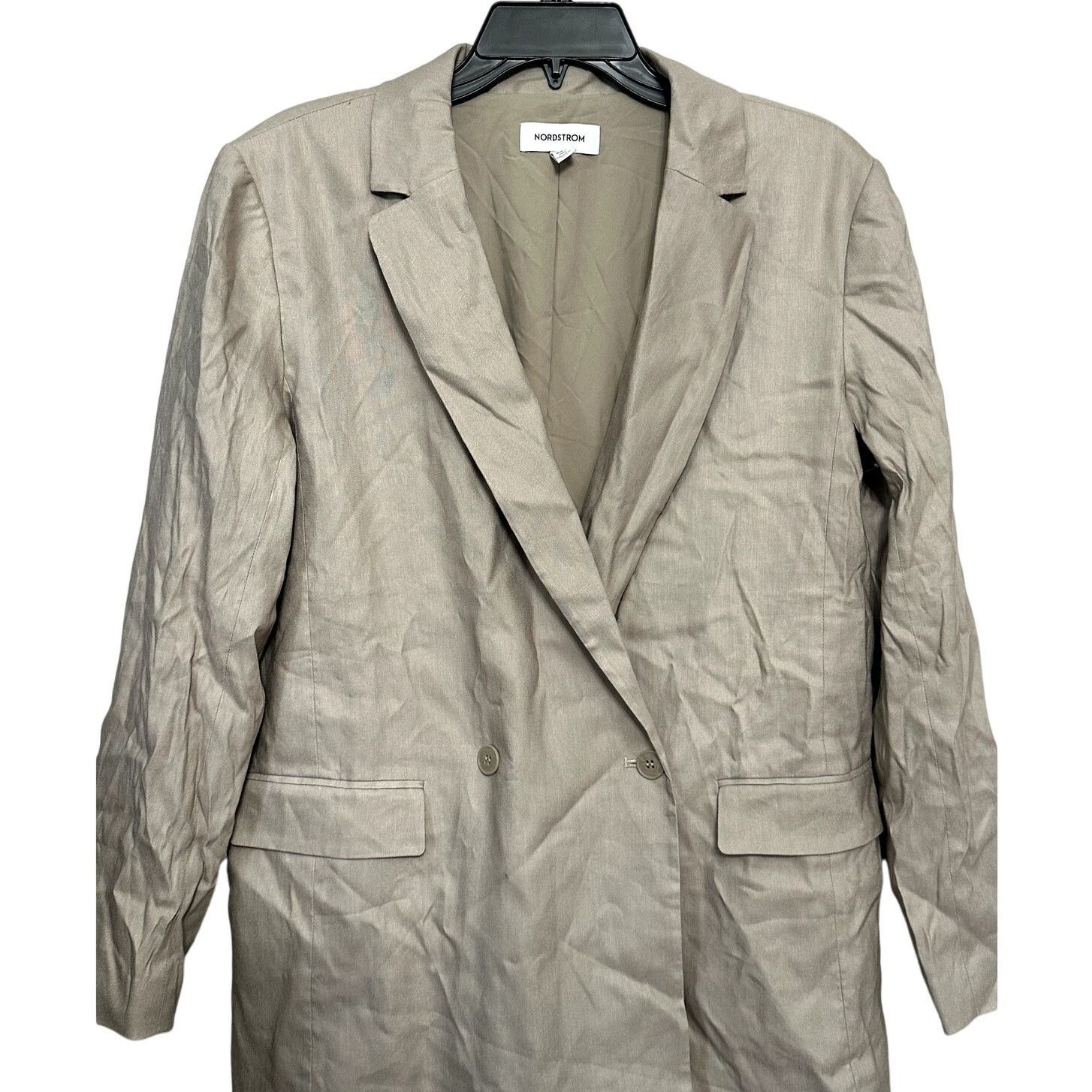 Nordstrom Nordstrom Single Breasted Blazer Buttoned Linen Tan Men's M Size 42R - 2 Thumbnail