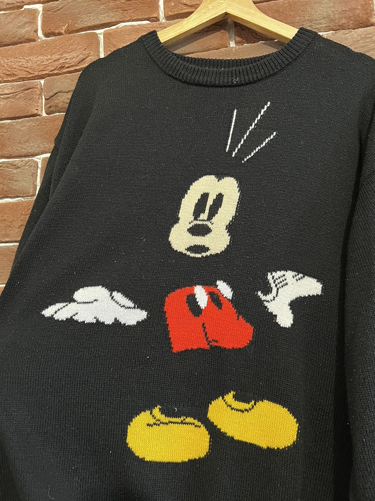 Disney Mickey Mouse Knit Sweatshirt Grail Hype Black XL Looney Tune Size US XL / EU 56 / 4 - 3 Thumbnail