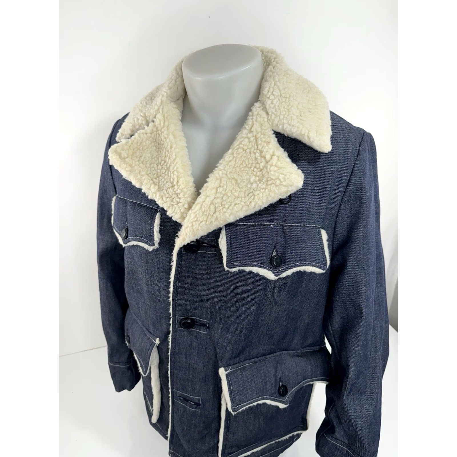 Sears VINTAGE Sears Western Ranch Denim Jacket Mens 38 Blue Lined Denim Jacket EXC Size US XXS / EU 40 - 4 Thumbnail