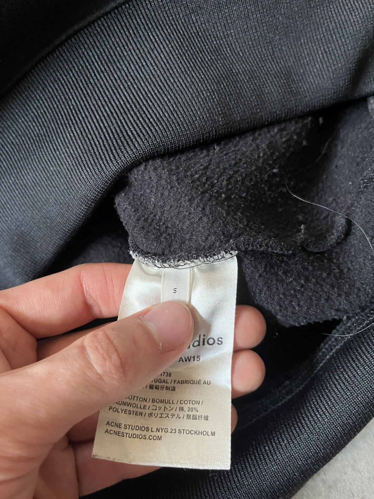 Acne Studios Acne Studios A/W 15 Please Note! black boxy sweatshirt Size US S / EU 44-46 / 1 - 8 Thumbnail