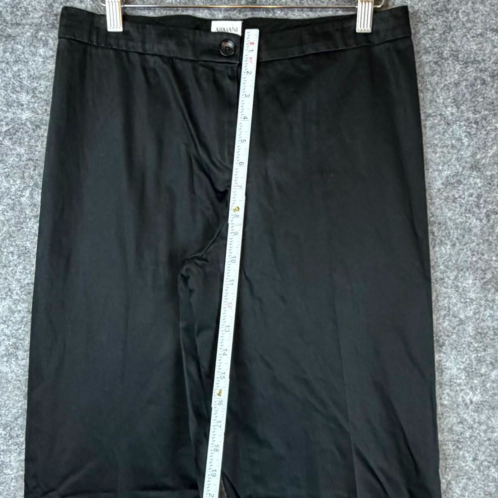 Armani Collezioni Armani Collezioni Dress Pants Womens 6 Black Cotton Straight Size 28" / US 6 / IT 42 - 6 Thumbnail
