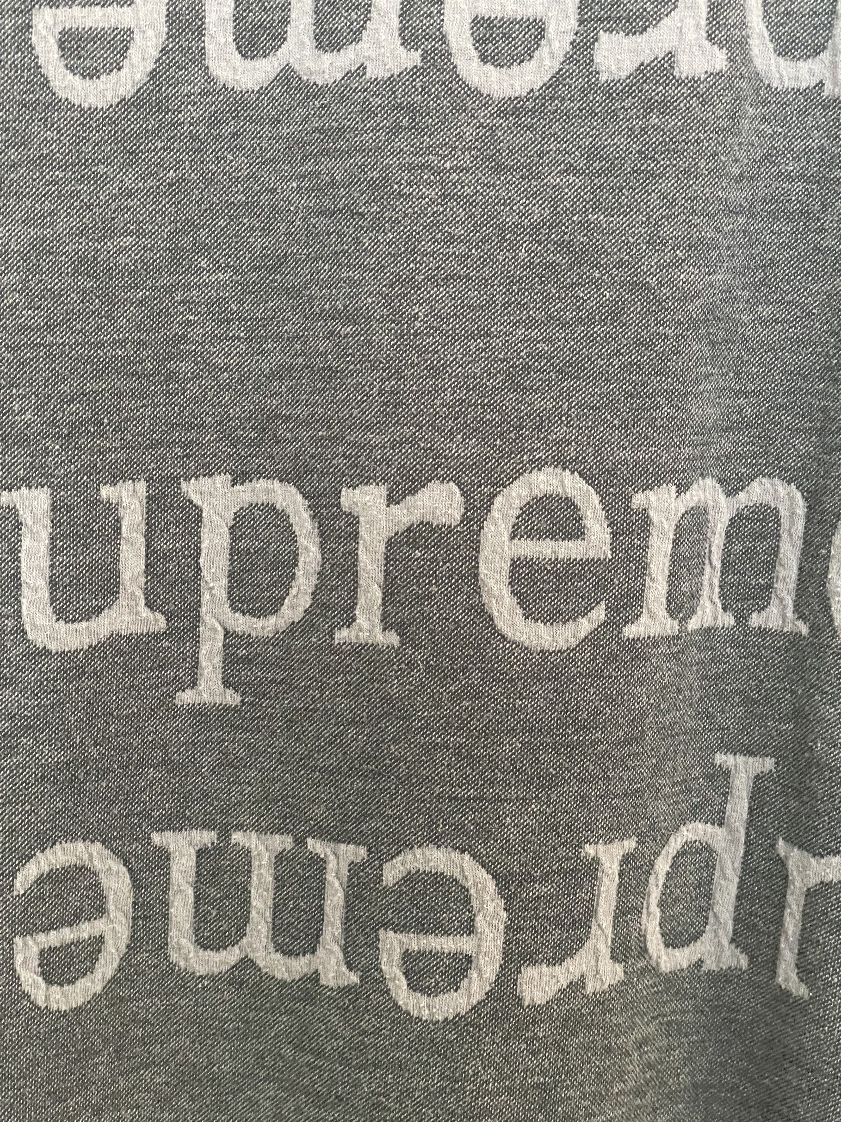 Supreme Jacquard Logo Crewneck black SS18 Size US XL / EU 56 / 4 - 8 Thumbnail