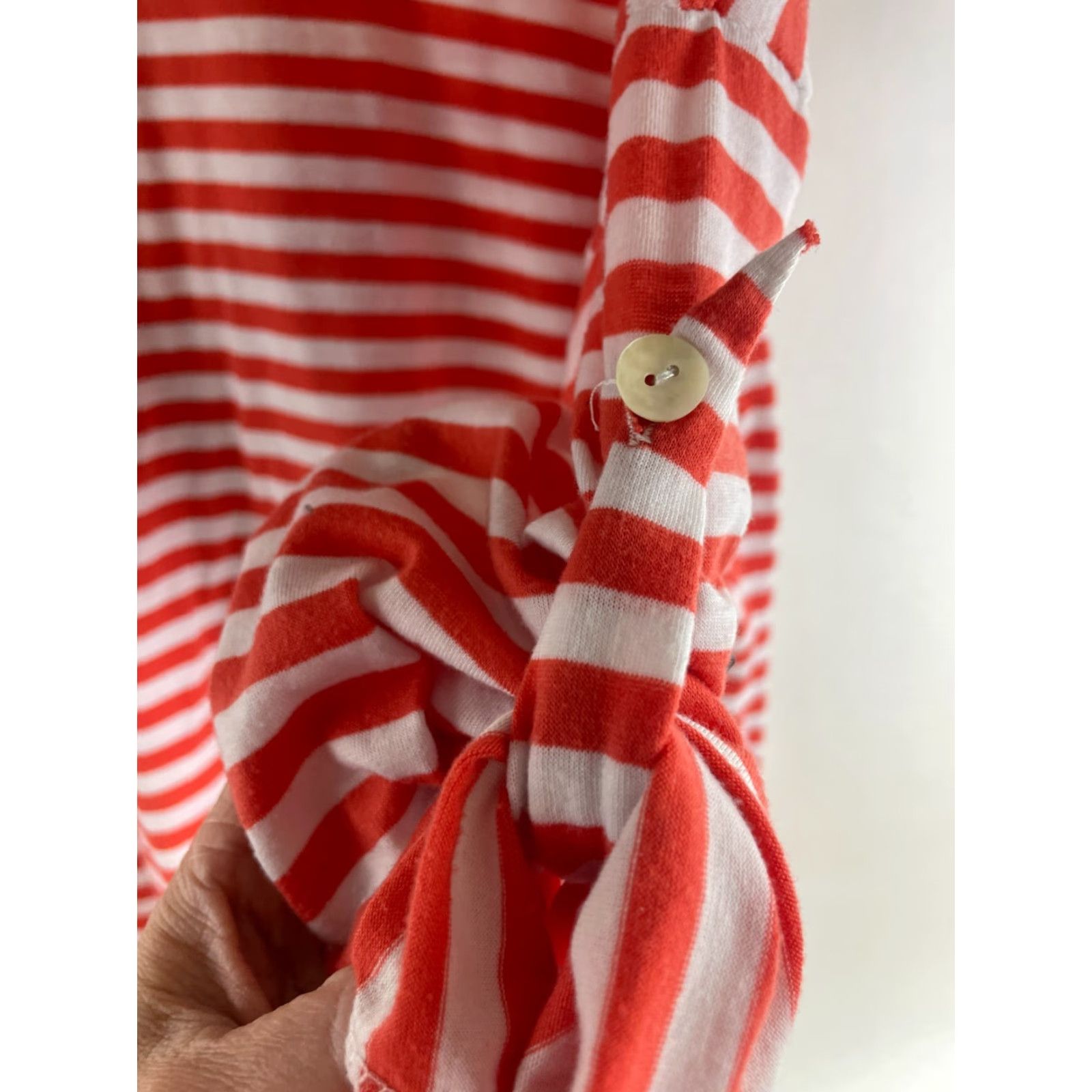 Vintage Arianna by Howard's Shirt Women's Striped Boat Neck T-Shirt Coral White XL Large Red Navy? Size XL / US 12-14 / IT 48-50 - 6 Thumbnail
