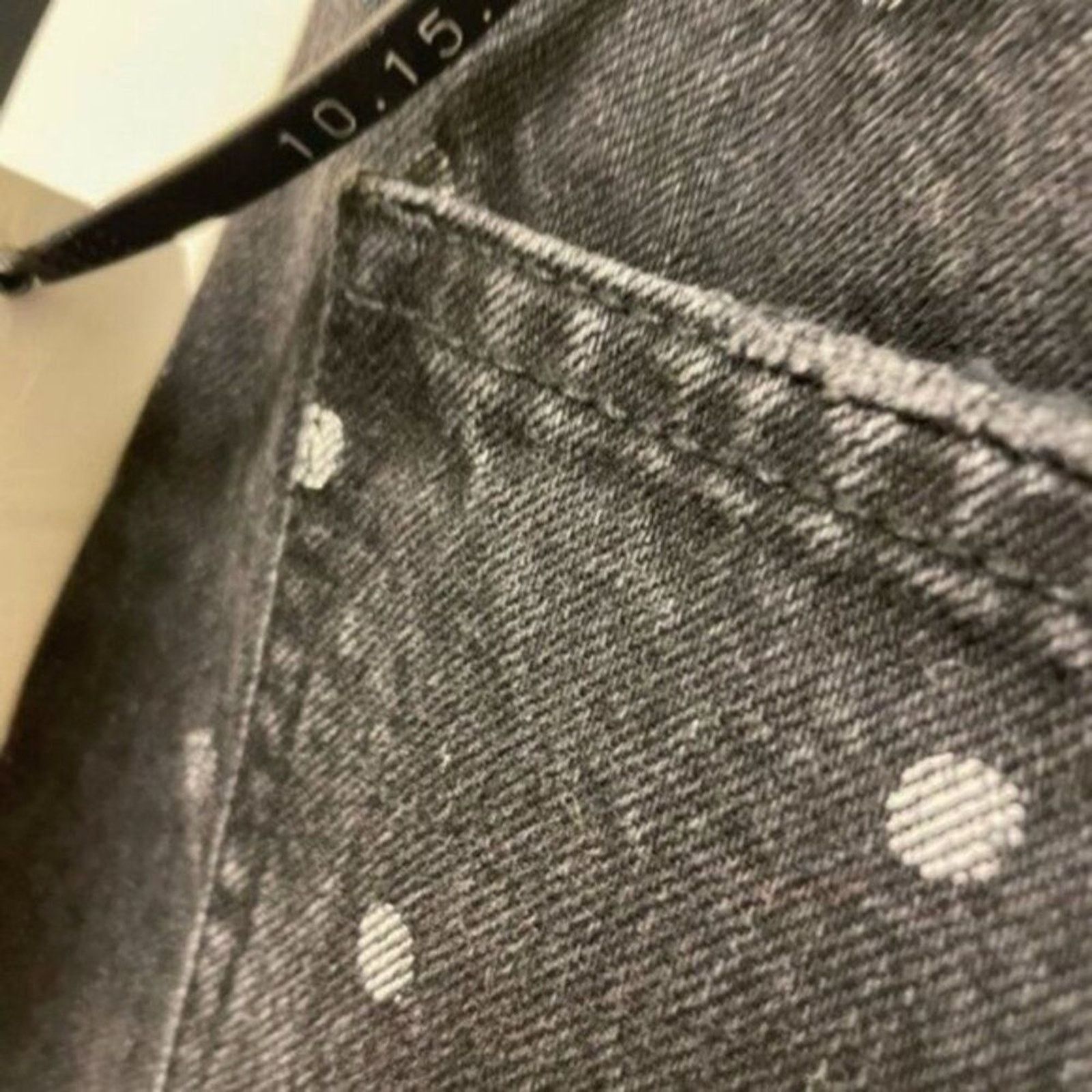 Current/Elliot Current Elliott Faded Polka Dot Easy Stiletto Jeans Black 30 Size 32" / US 10 / IT 46 - 6 Thumbnail