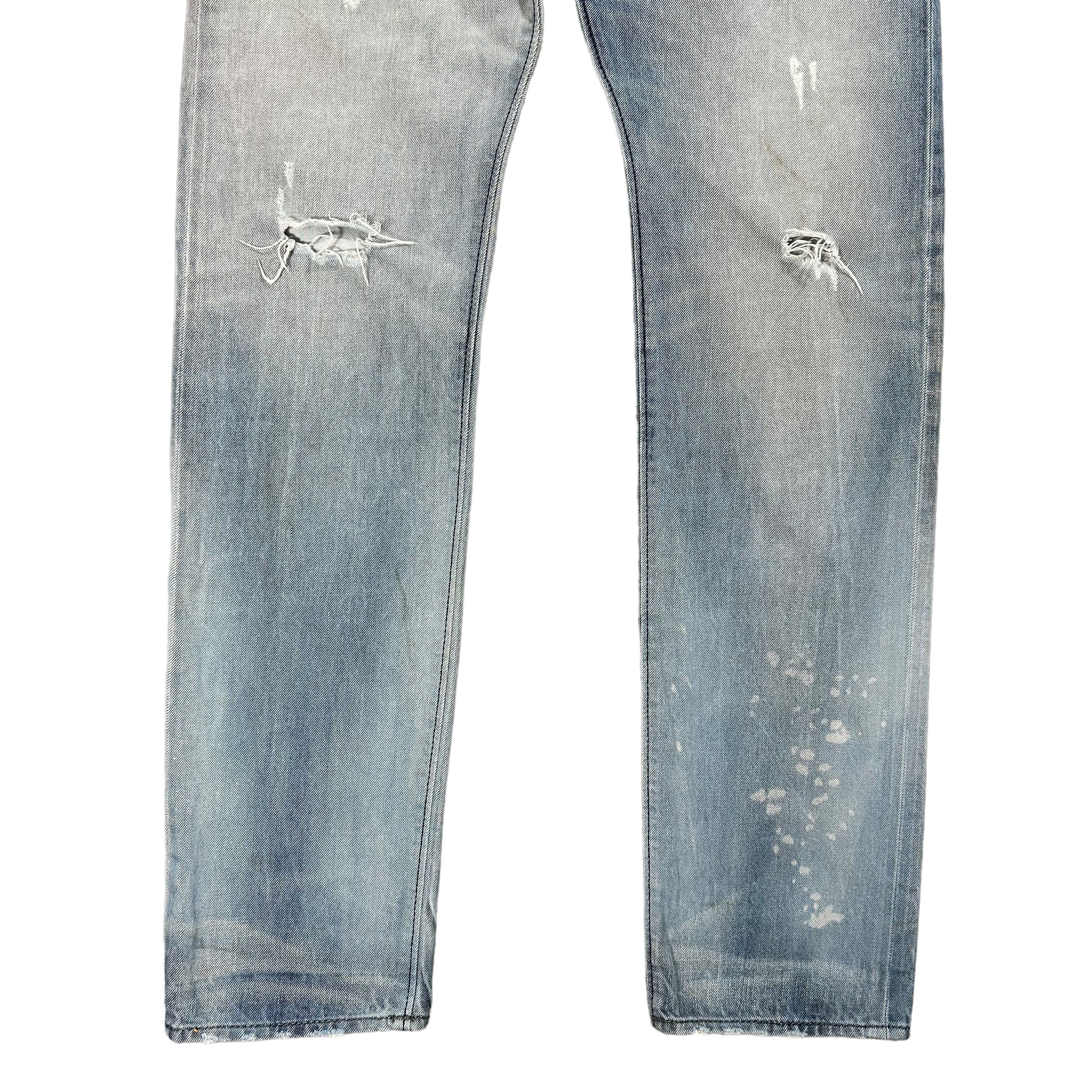 Diesel Diesel Buster Regular Tapered Blue Distressed Denim W30L32 Size US 30 / EU 46 - 6 Thumbnail