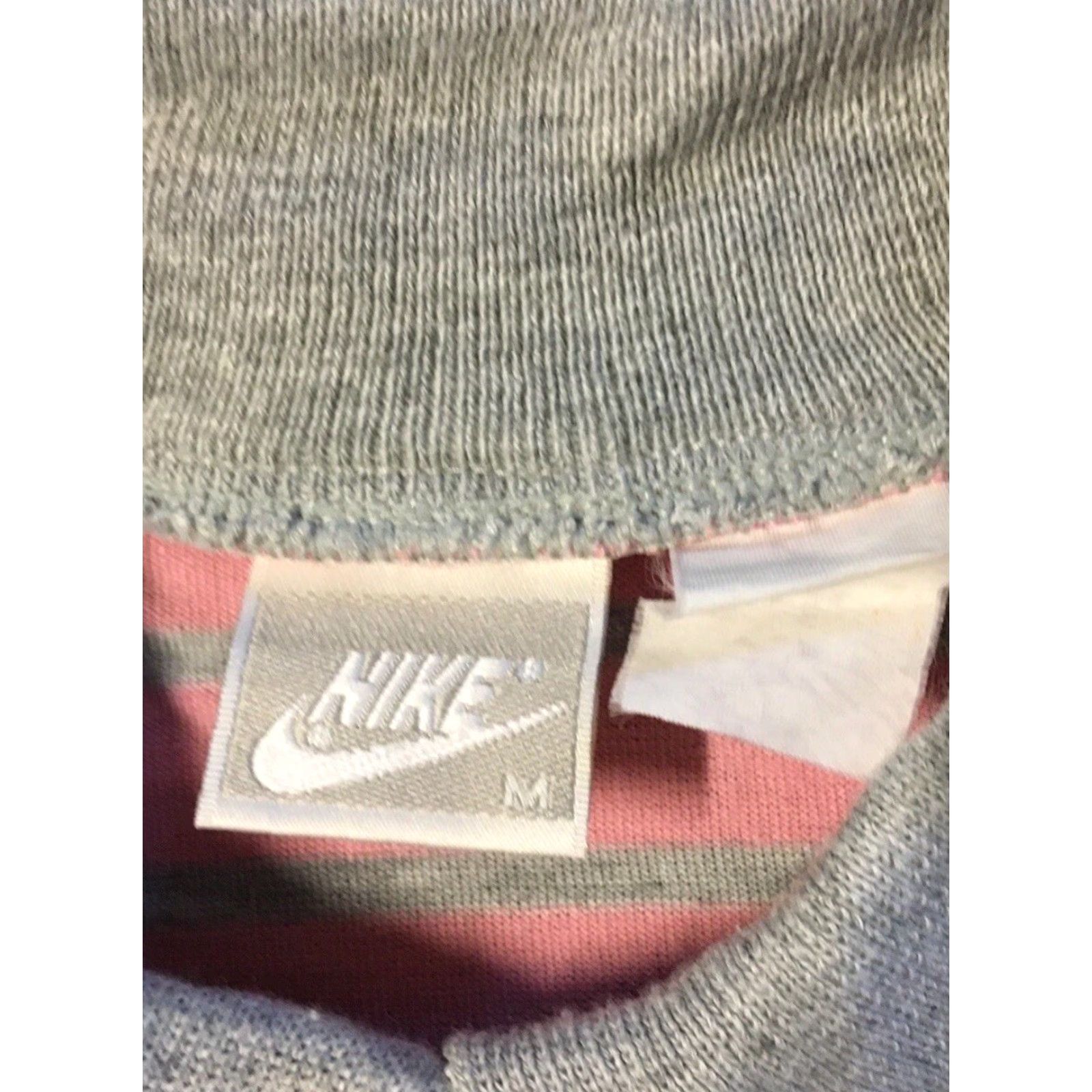 Nike Vtg Nike Striped Swoosh Collared Shirt M Pink Mens T-Shirt 80s 90s Vaporwave Surf Grunge Size US M / EU 48-50 / 2 - 7 Thumbnail