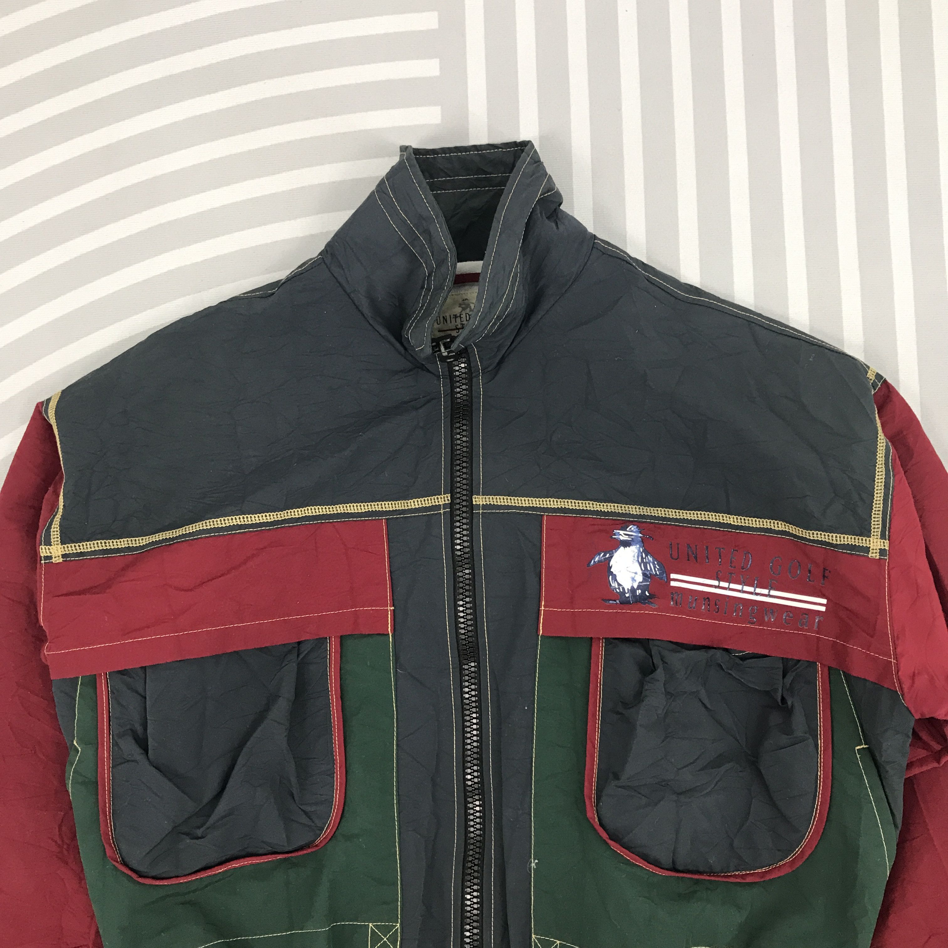 Japanese Brand × Vintage Vintage Munsing wear Full zipper light jacket Size US M / EU 48-50 / 2 - 2 Thumbnail