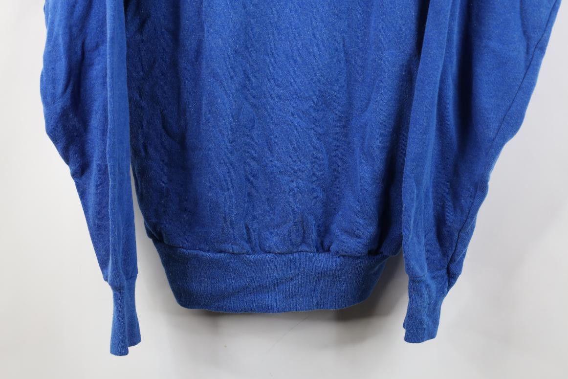 Vintage Vintage 70s 80s Streetwear Raglan Sweatshirt Royal Blue USA Size US L / EU 52-54 / 3 - 3 Thumbnail