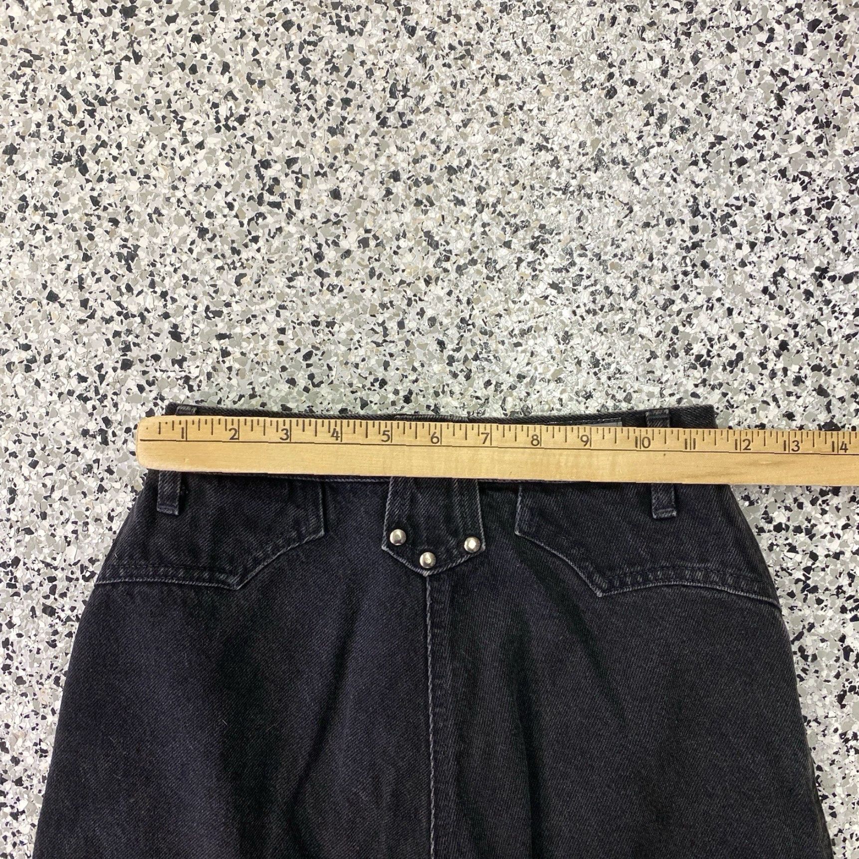 Vintage VINTAGE Rockies Relaxed High Rise Black Denim Jeans Western 27/7 36 long Womens Size 27" / US 4 / IT 40 - 7 Thumbnail