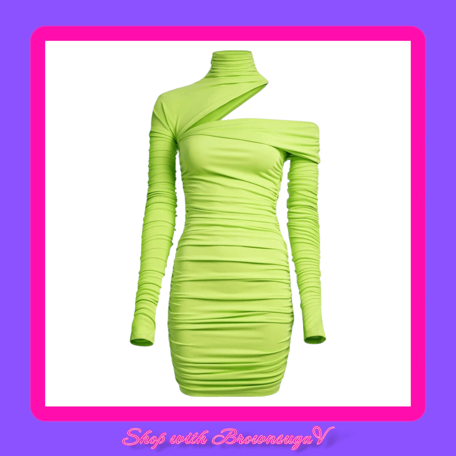 Mugler x H&M Gathered one-shoulder mini dress