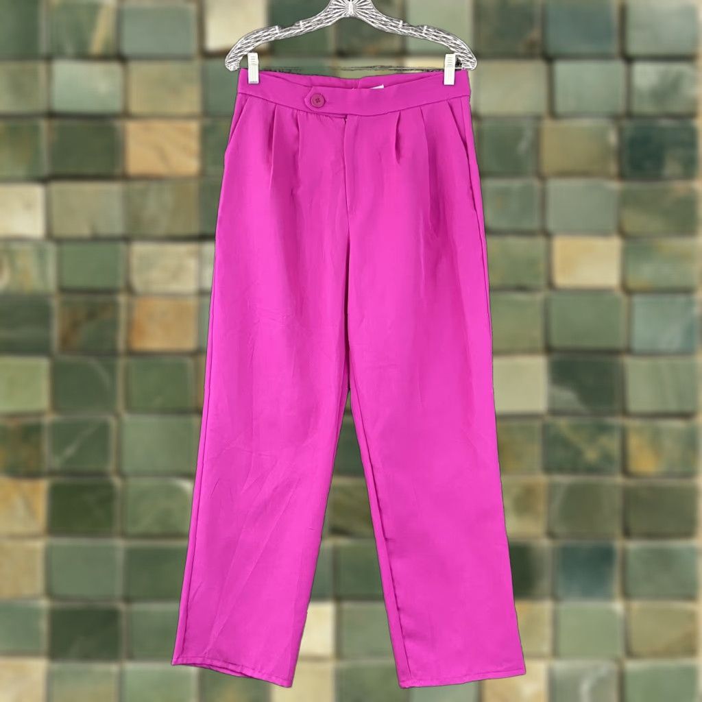 Pinko SHASA Chino Pants Women’s Large Pink with Pockets Size 36" / US 14 / IT 50 - 1 Thumbnail