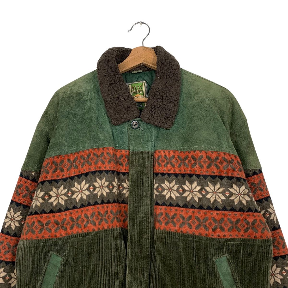 Vintage 90’s DARJE Native Design Hybrid Pig Skin Jacket #2857-C129 Size US L / EU 52-54 / 3 - 2 Thumbnail