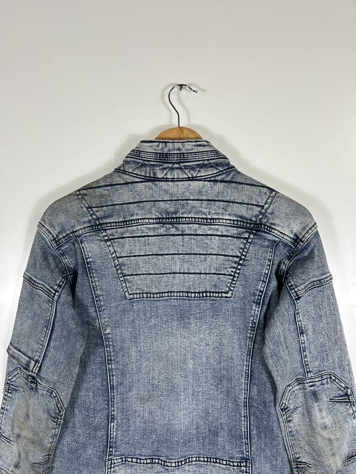 Japanese Brand 🔥Field Core Cordura Fabric Denim Distressed Rider Jacket Size US L / EU 52-54 / 3 - 18 Thumbnail