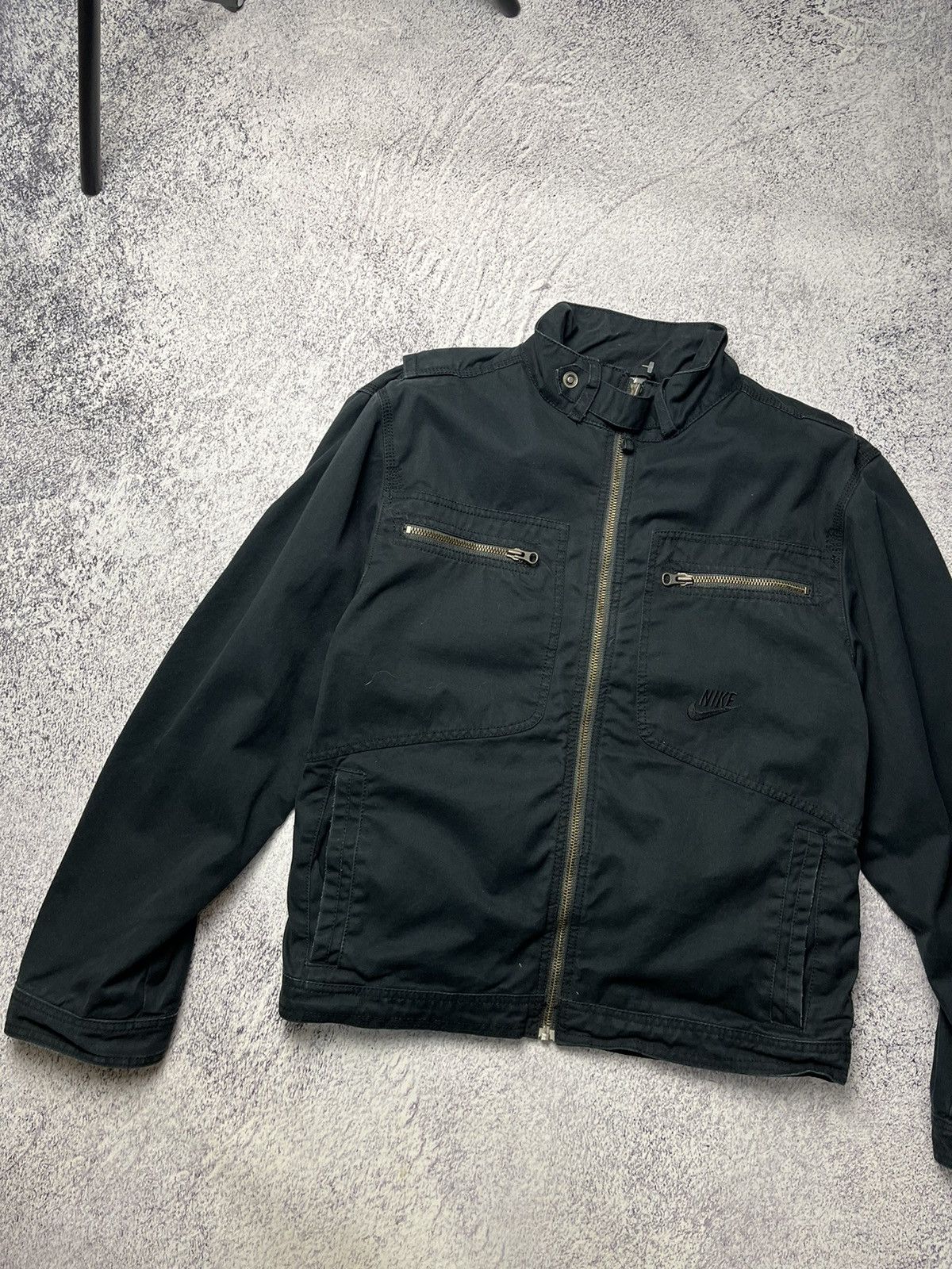 Nike Vintage Nike Denim Jacket omber Rare Pocket Zip Size L/ Size US M / EU 48-50 / 2 - 6 Thumbnail