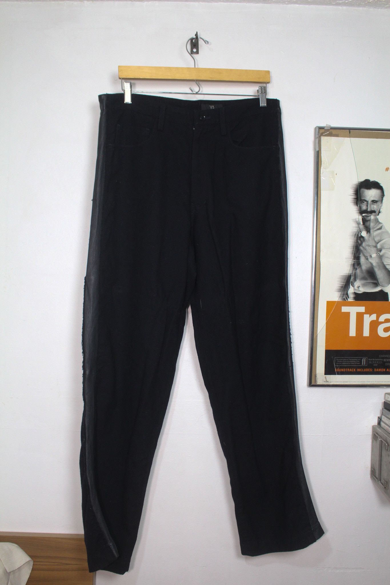 Yohji Yamamoto Y's Wool Sheepskin Leather Trim Pants/Trousers Size US 32 / EU 48 - 1 Thumbnail