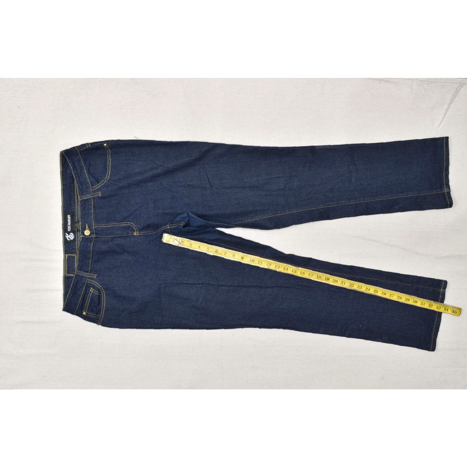 Rocawear Rocawear Women's Jeans Size 16 Dark Wash Bootcut Denim Embroidered Back Pocket Size 38" / US 16 / IT 52 - 3 Thumbnail