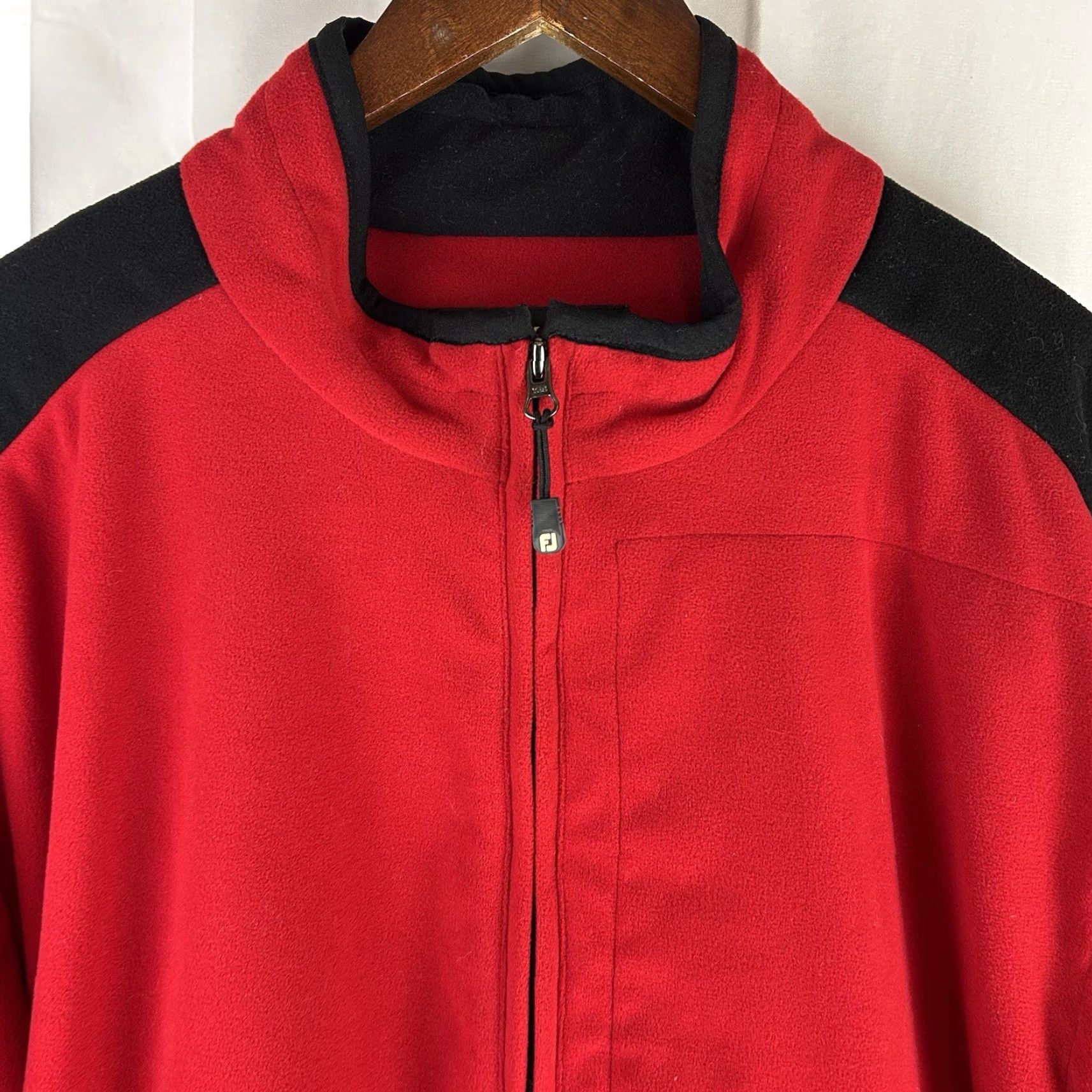 Footjoy FootJoy Dryjoys Jacket XL 1/2 Zip Pullover Fleece Long Sleeve Red Mens Size US XL / EU 56 / 4 - 2 Thumbnail