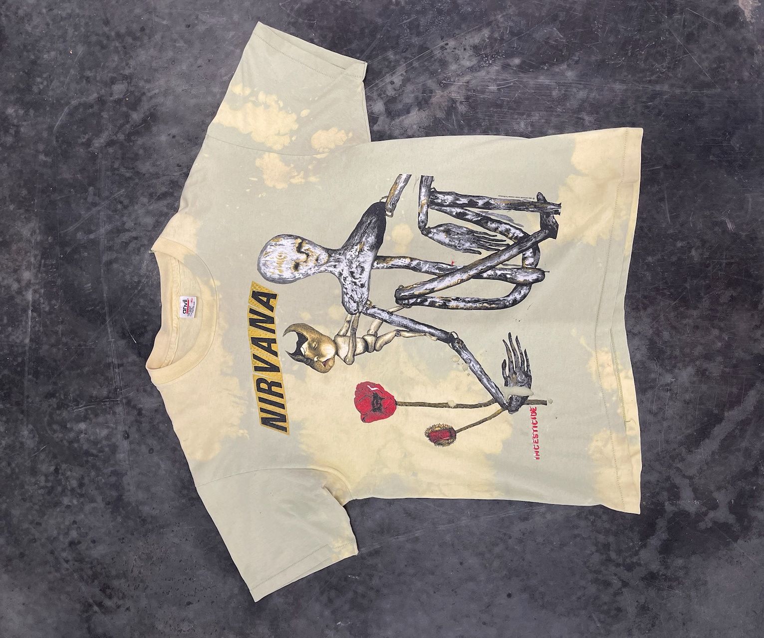 image of Vintage 1993 Nirvana Incesticide in Beige, Men's (Size XL)