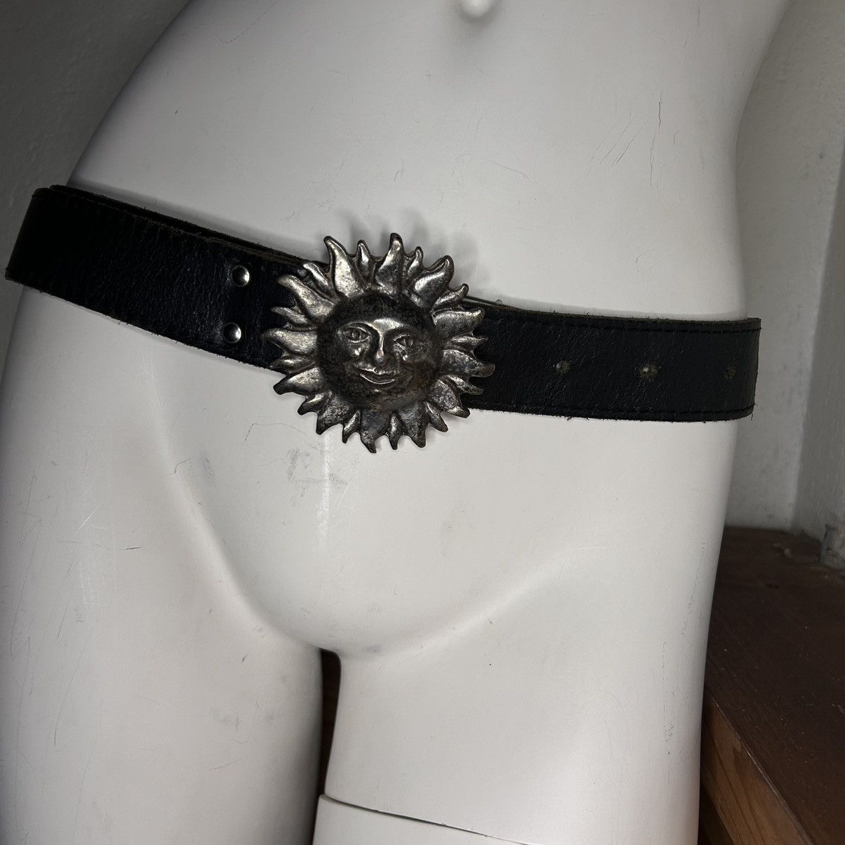 Affliction × Vintage Vintage Leather Belt Big Buckle Size ONE SIZE - 1 Thumbnail