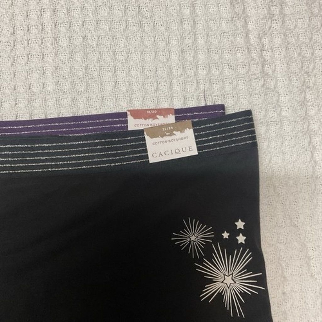 Other NWT Cacique Boyshorts Two Pair Panty Women 18/20 & 22/24 Size ONE SIZE - 9 Thumbnail