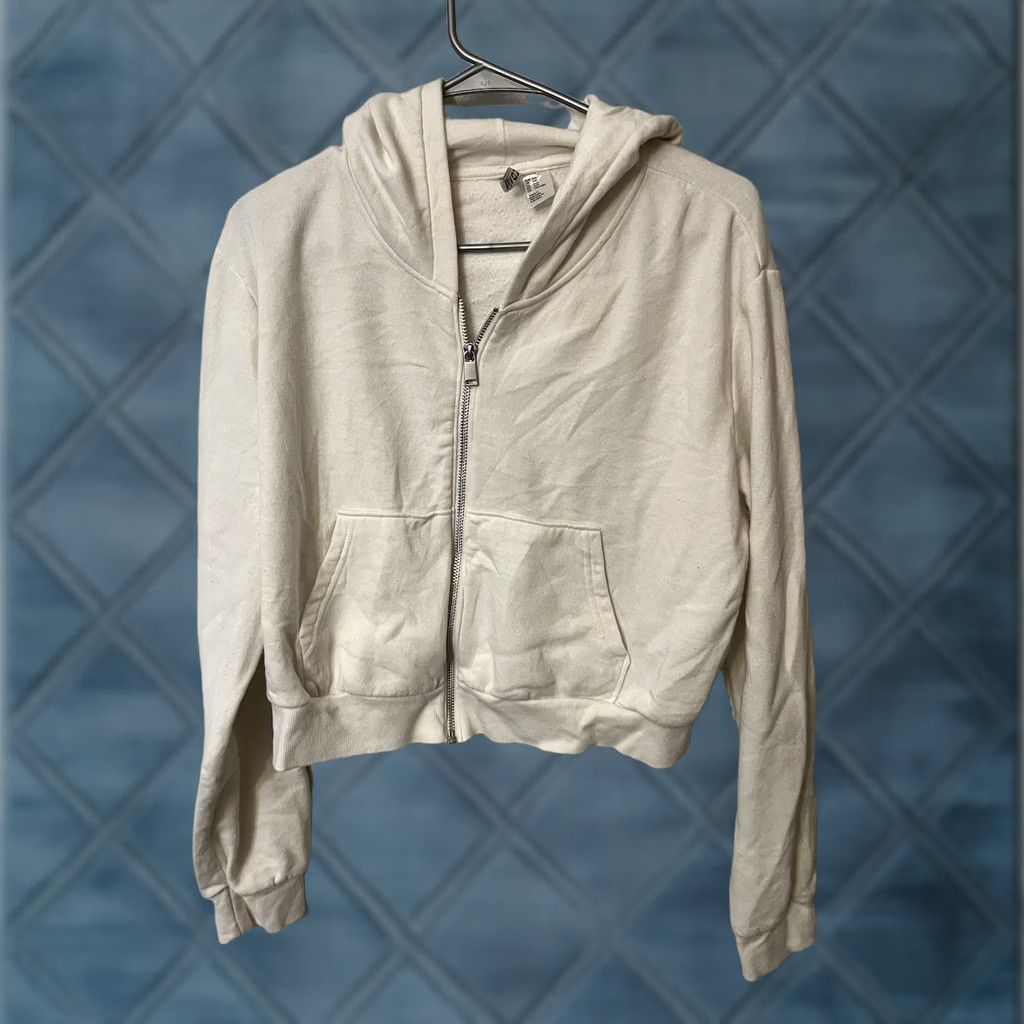 H&M H&M Divided Hoodie Womens XXL White Full Zip Long Sleeve Size XXL / US 16-18 / IT 52-54 - 1 Thumbnail