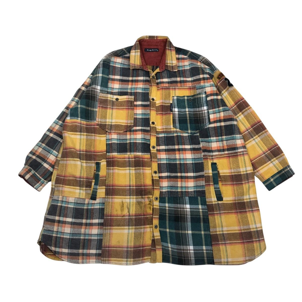 Hysteric Glamour 🔥VINTAGE SHIRT BUTTON JACKET PATCHWORK TARTAN DRUG STORE’S Size US L / EU 52-54 / 3 - 1 Thumbnail