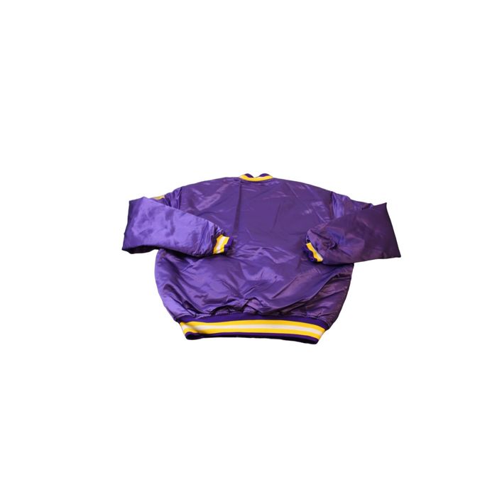 Starter Vintage Starter LSU Tigers Satin Varsity Jacket Purple/Yello