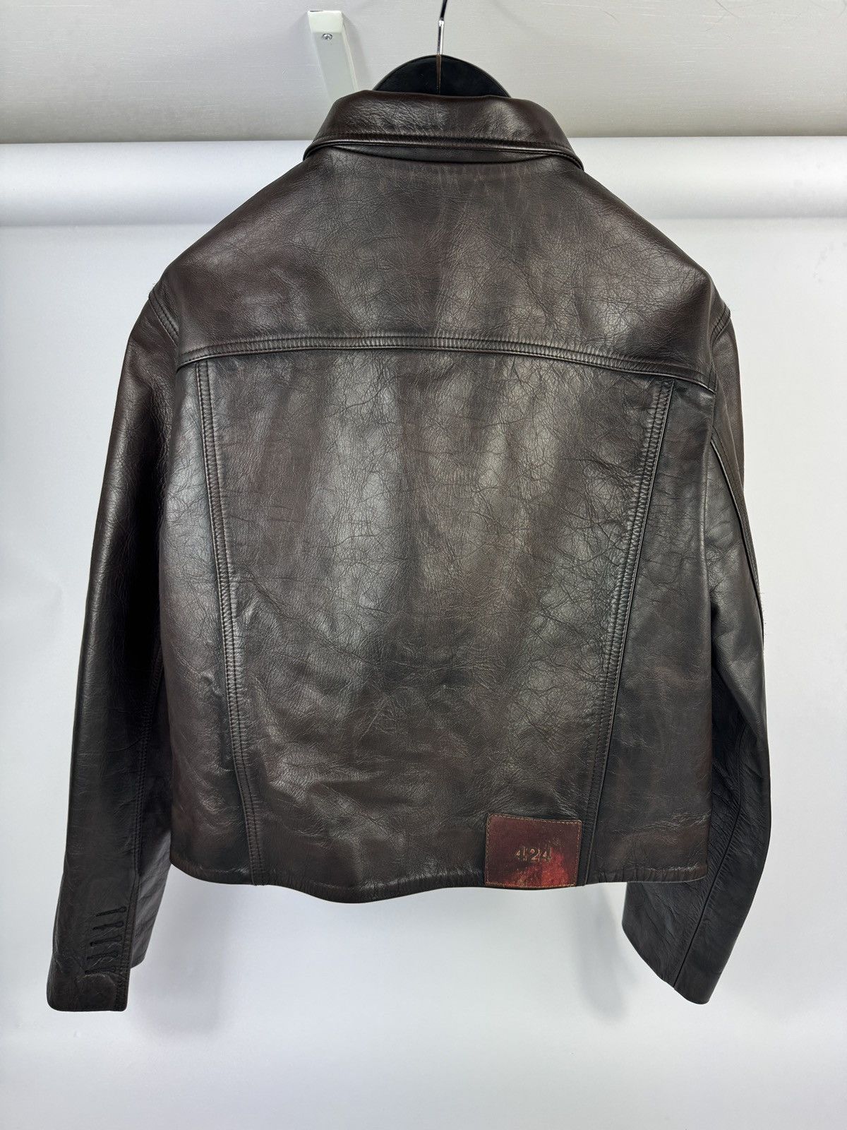 424 TRUCKER RUB OFF LEATHER JACKET Size US L / EU 52-54 / 3 - 2 Thumbnail