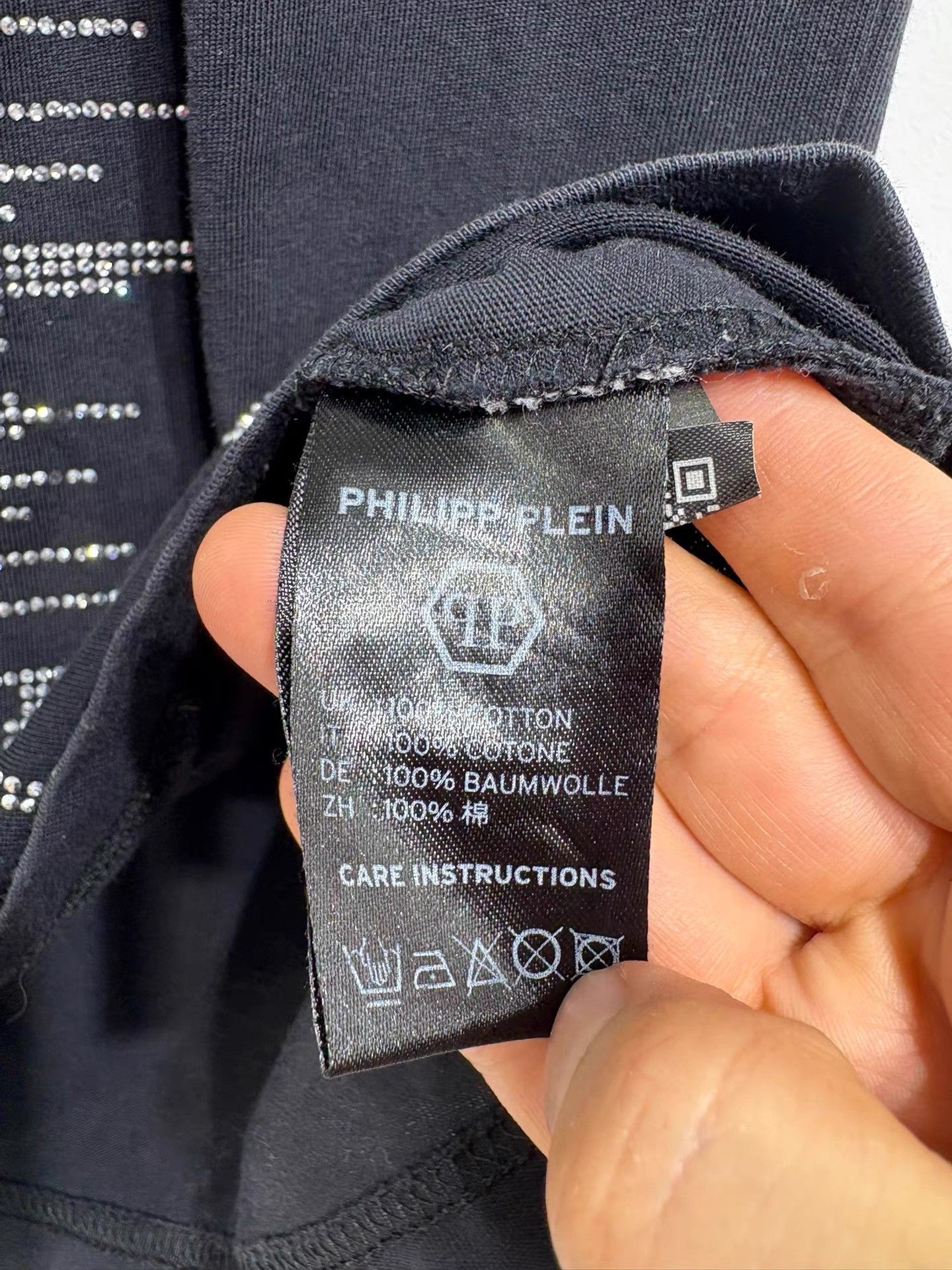 Philipp Plein PHILIPP PLEIN Black Skull Rhinestone Short Sleeve K29 Size US S / EU 44-46 / 1 - 7 Thumbnail