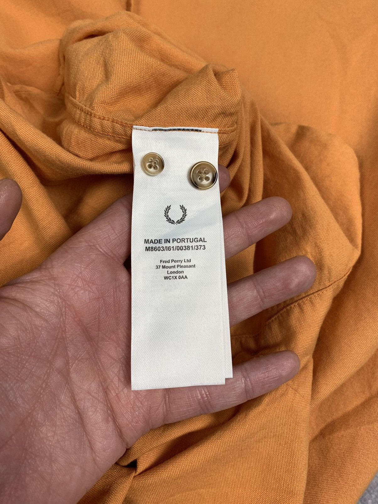 Fred Perry Vintage Fred Perry Orange Button-Up Shirt Short Sleeve 90’s Size US XS / EU 42 / 0 - 8 Thumbnail