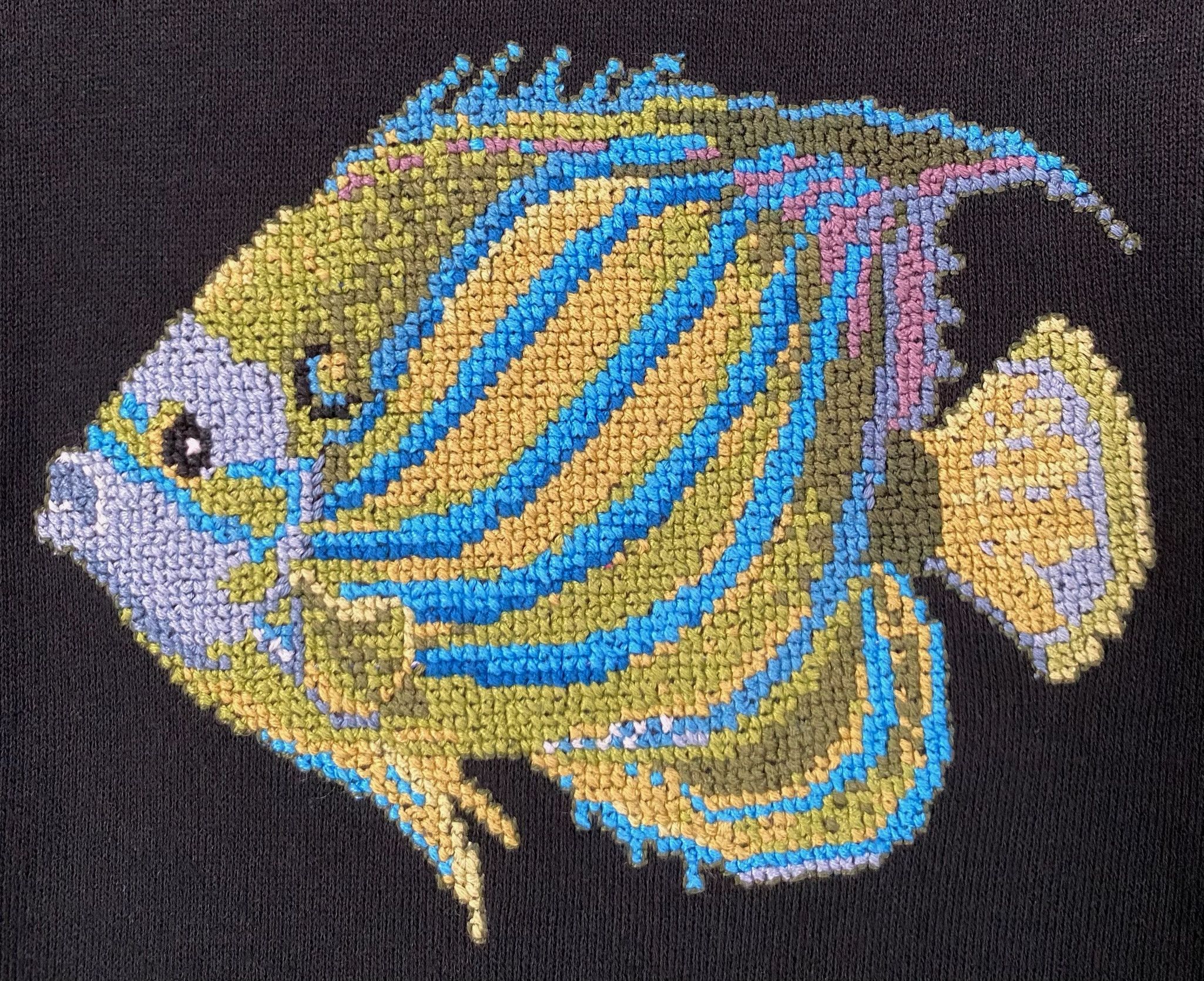 Jerzees 90’s Embroidered Tropical Angle Fish Sweatshirt Large Size L / US 10 / IT 46 - 2 Thumbnail