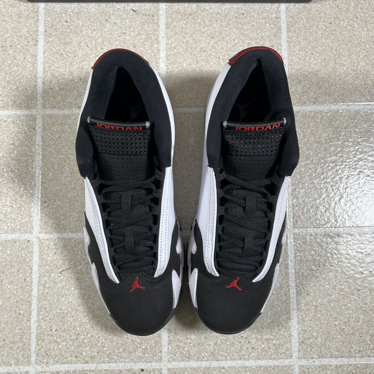 Jordan Brand Nike Air Jordan 14 Retro 2024 Black Toe Red White Size 10 Size US 10 / EU 43 - 3 Thumbnail