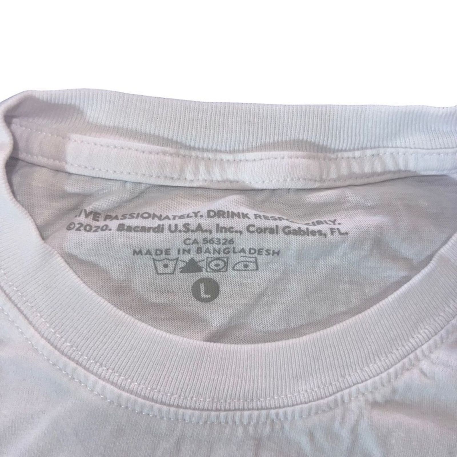 Bacardi Bacardi T-Shirt Large White Sigue Tu Ritmo Tropical Graphic Size US L / EU 52-54 / 3 - 3 Thumbnail