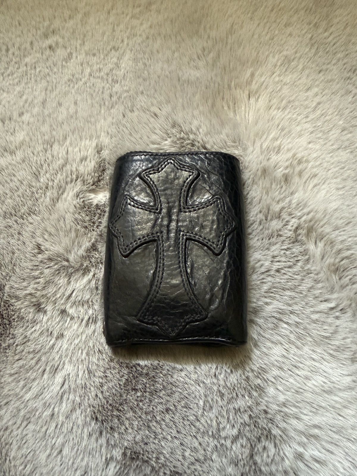 Chrome Hearts chrome hearts Tri fold cross patch wallet | Grailed
