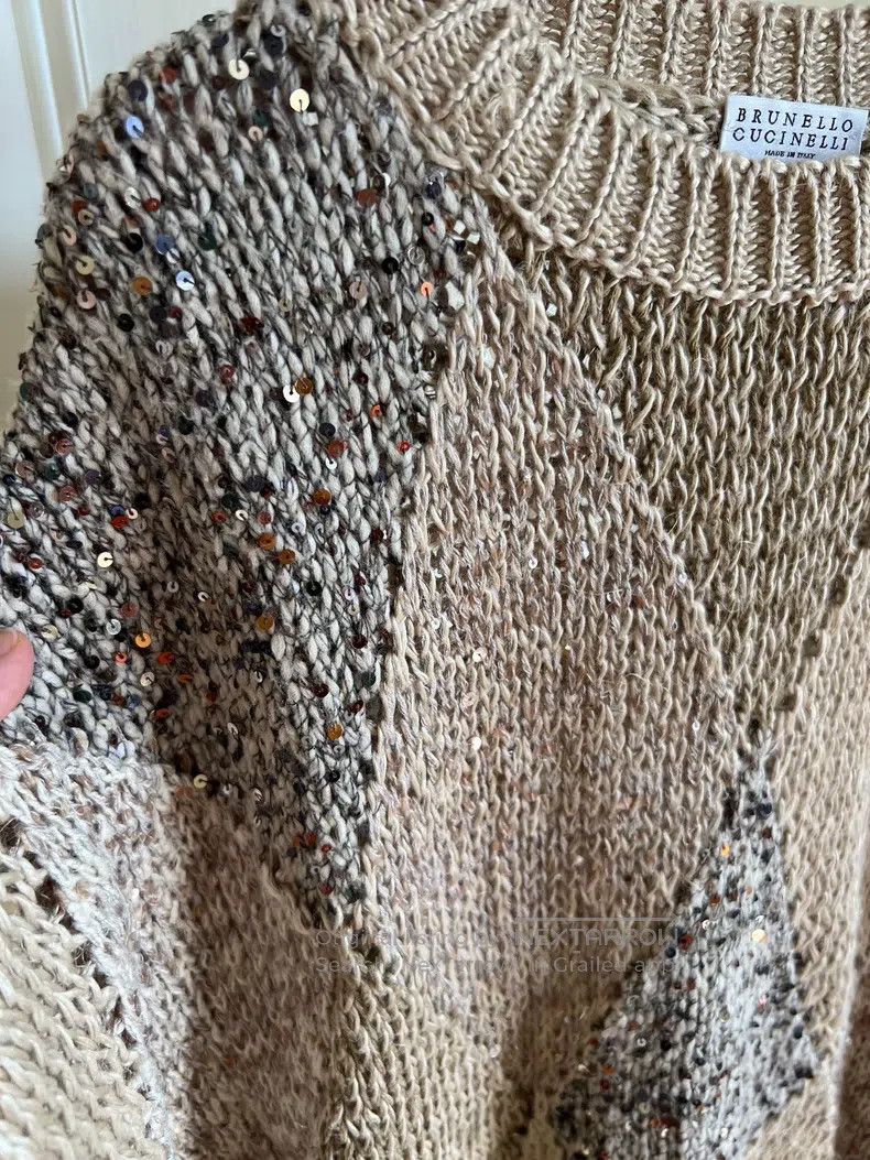 Brunello Cucinelli Brunello Cucinelli Sequin Linen Top Size M / US 6-8 / IT 42-44 - 4 Thumbnail