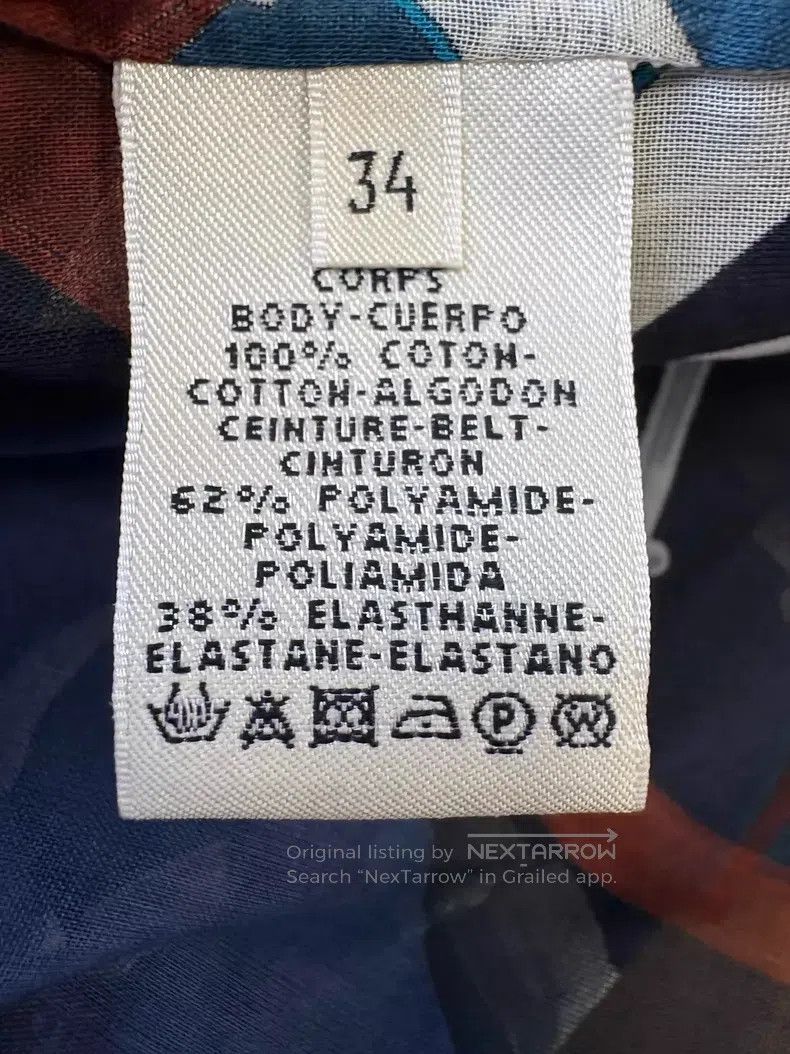 Hermes Hermes Blue print cow tie belt sleeveless dress 100% cotto Size XXS / US 00 / IT 34 - 8 Thumbnail