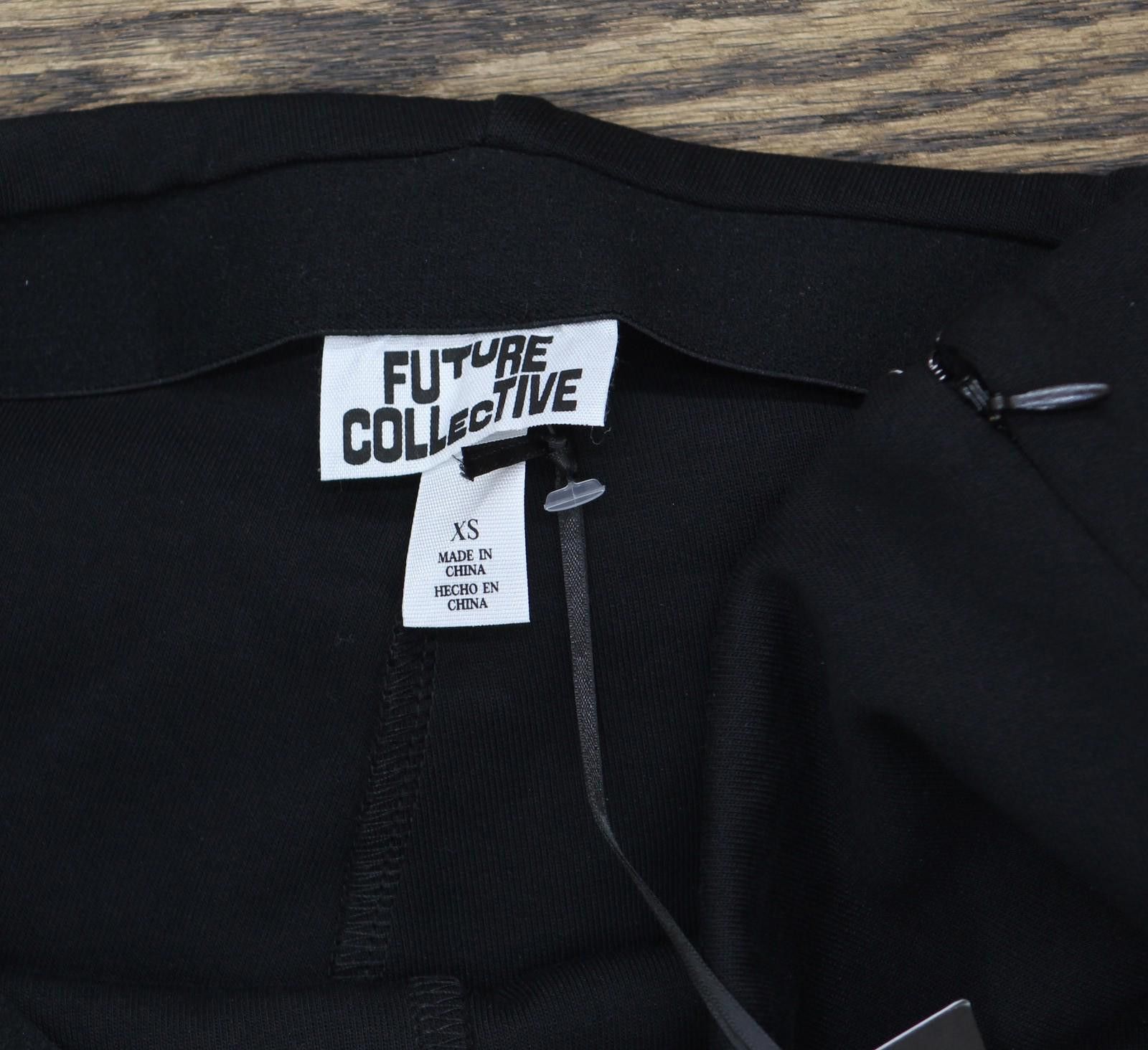 Other Nwt Future Collective Wide Leg Knit Pants 91914009 Black Xs Size 26" / US 2 / IT 38 - 4 Thumbnail