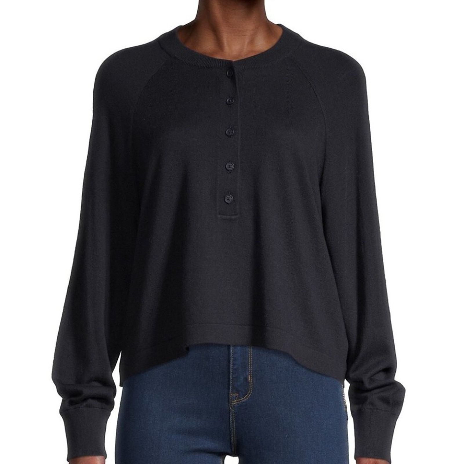 360Cashmere 360 CASHMERE Lennox Henley Cashmere Sweater Size L / US 10 / IT 46 - 1 Thumbnail